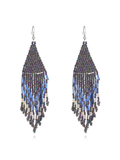 Earedge - Seed Bead Fringe Earrings
