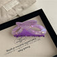 Beau - Alloy Detail Butterfly Shape Acetate Claw Clip