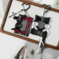 Keypus - Black Y2K Cross Lace Bow Keychain
