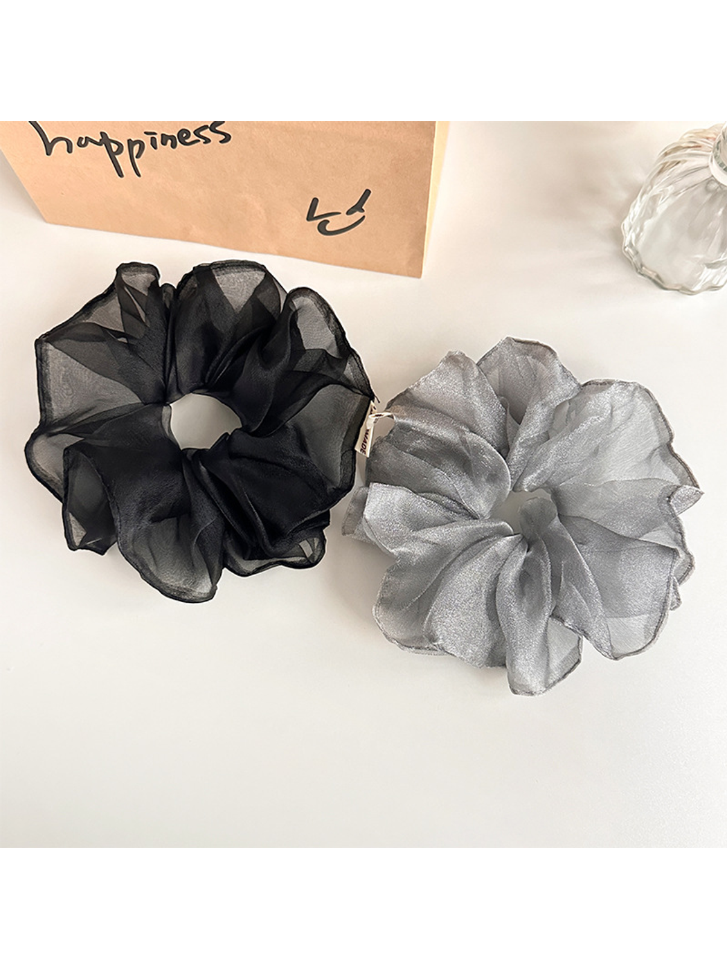 Gifty - Simple Organza Style Solid Color Scrunchie