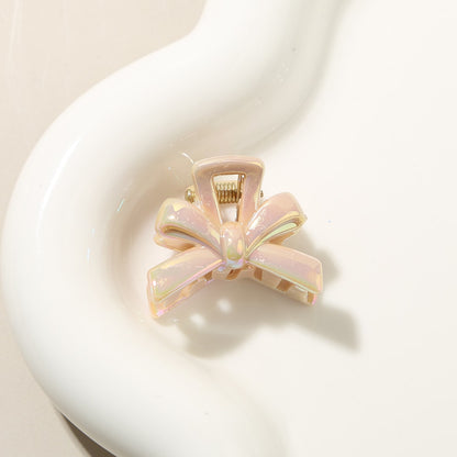 Beau - Glossy Bow Design PS Alloy Claw Hair Clip