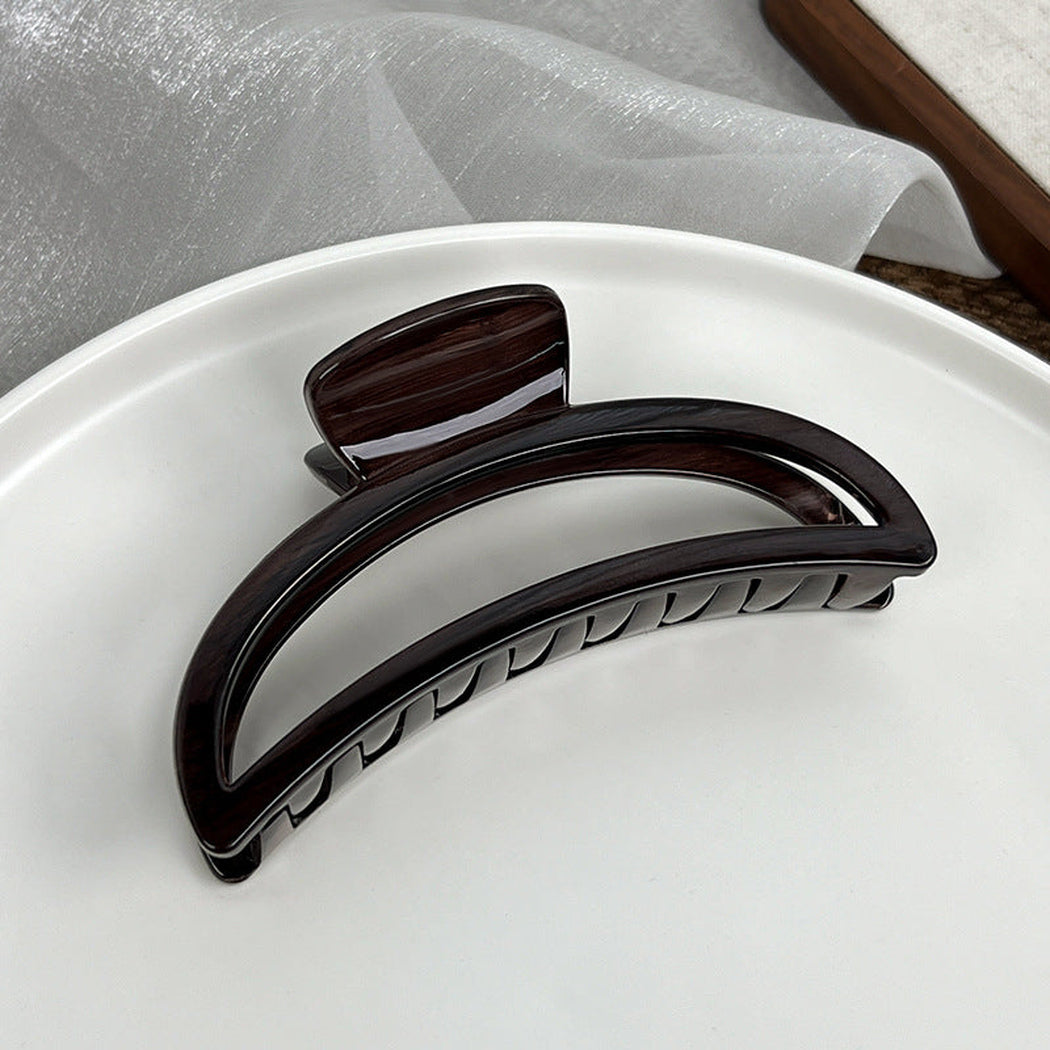 Beau - Woodgrain Openwork Geometric Hair Claw - view 10