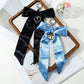 Keypus - Heart Charm Satin Bow Keychain