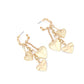 Earedge - Heart Motif Tassel Drop Alloy Earrings