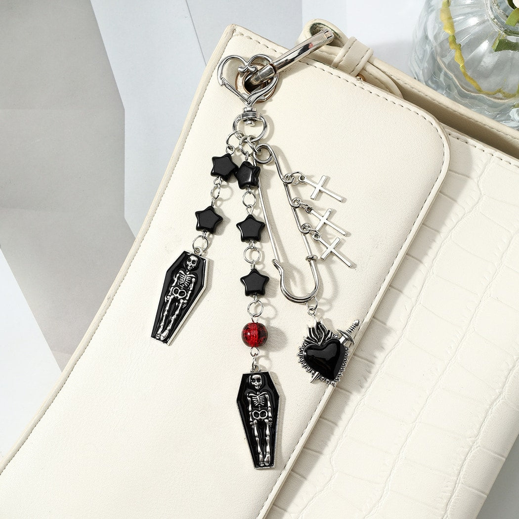 Keypus - Halloween Cross Coffin Charm Keychain