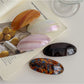 Beau - Oval Acetate Fiber Gloss Finish Hair Clip