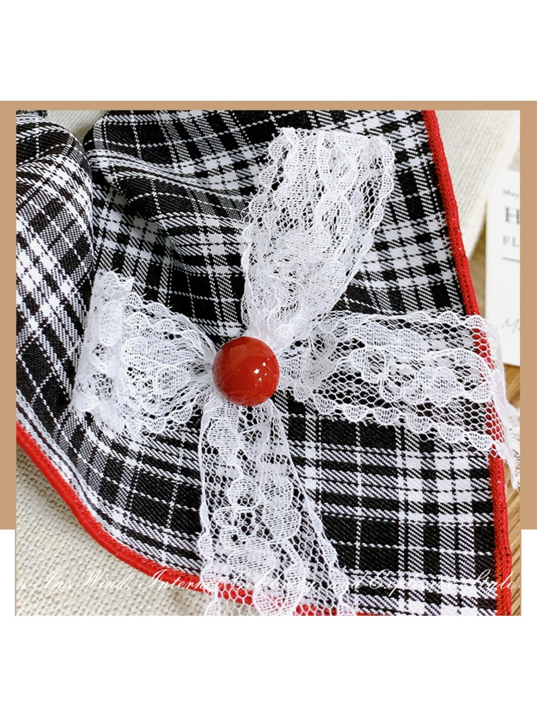 Gifty - Sweet Tartan Lace Scrunchie Hair Tie