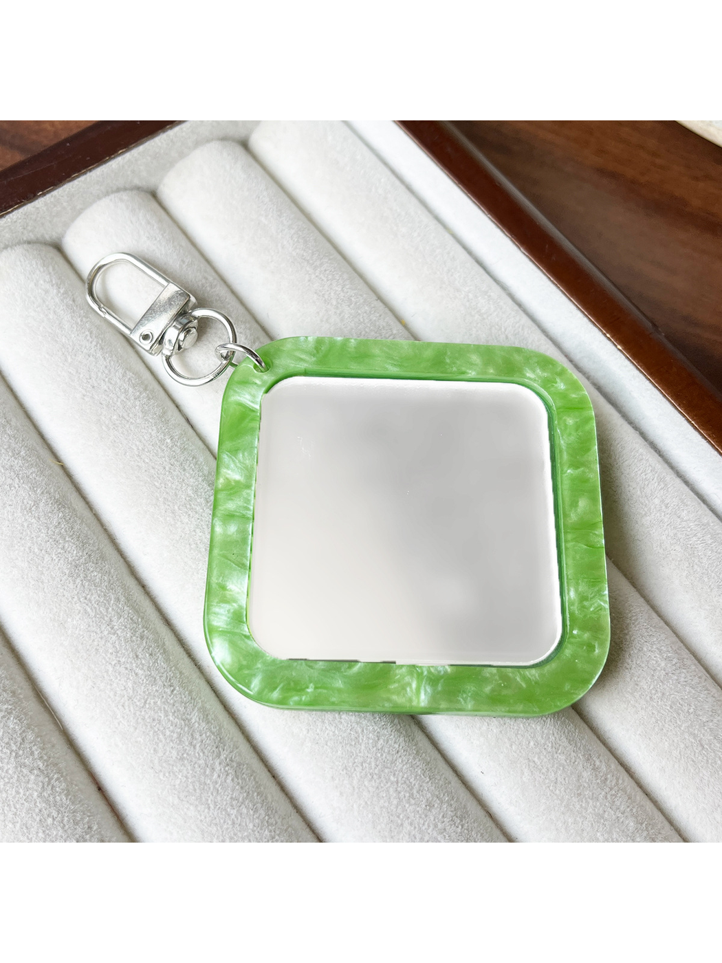 Keypus - Acrylic Square Mirror Bag Charm Keychain