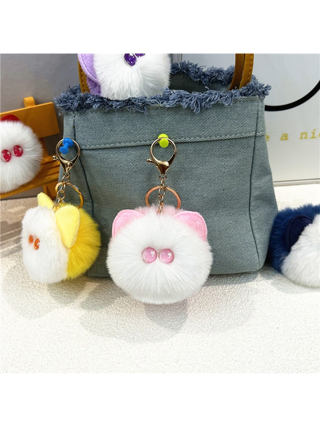 Keypus - Cute Cat Head Keychain