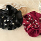 Gifty - Polka Dot Satin Gathered Scrunchie