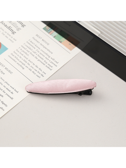 Beau - Solid Color Polyester Oval Hair Clip