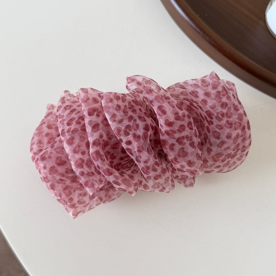 Beau - Leopard Print Organza Banana Clip