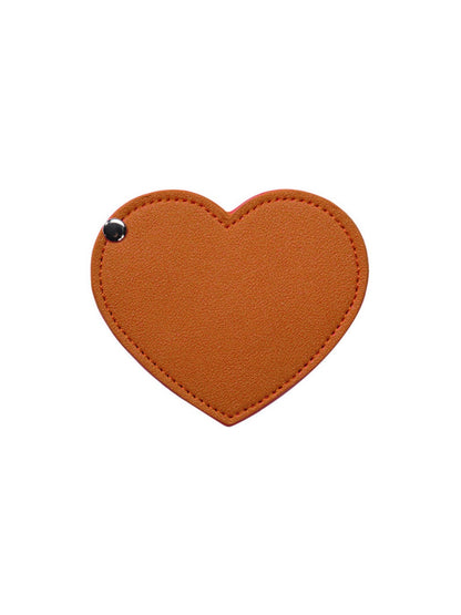 Mirroray - Elegant PU Leather Heart Folding Mirror