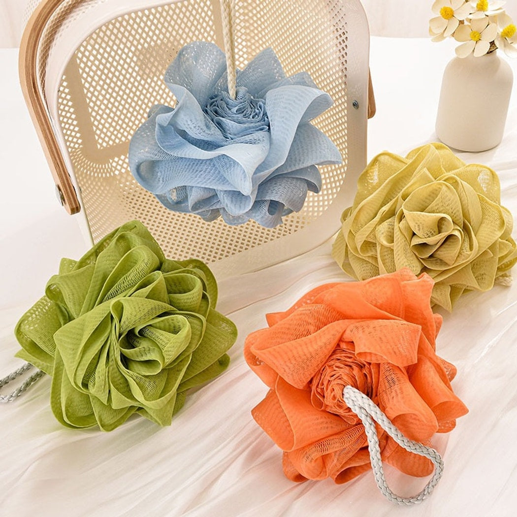 Papo - Rose Form PE Mesh Bath Pouf