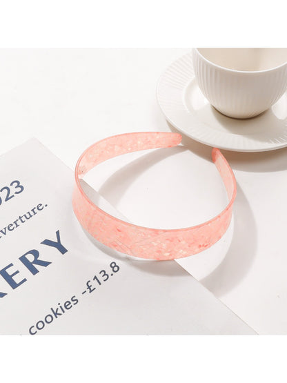 Gifty - Glossy PVC Grid Texture Wide Headband