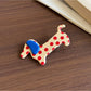 Beau - Polka Dot Dog Shape Acetate Claw Clip