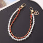 Keypus - Double Chain Style Heart Pendant Bag Charm