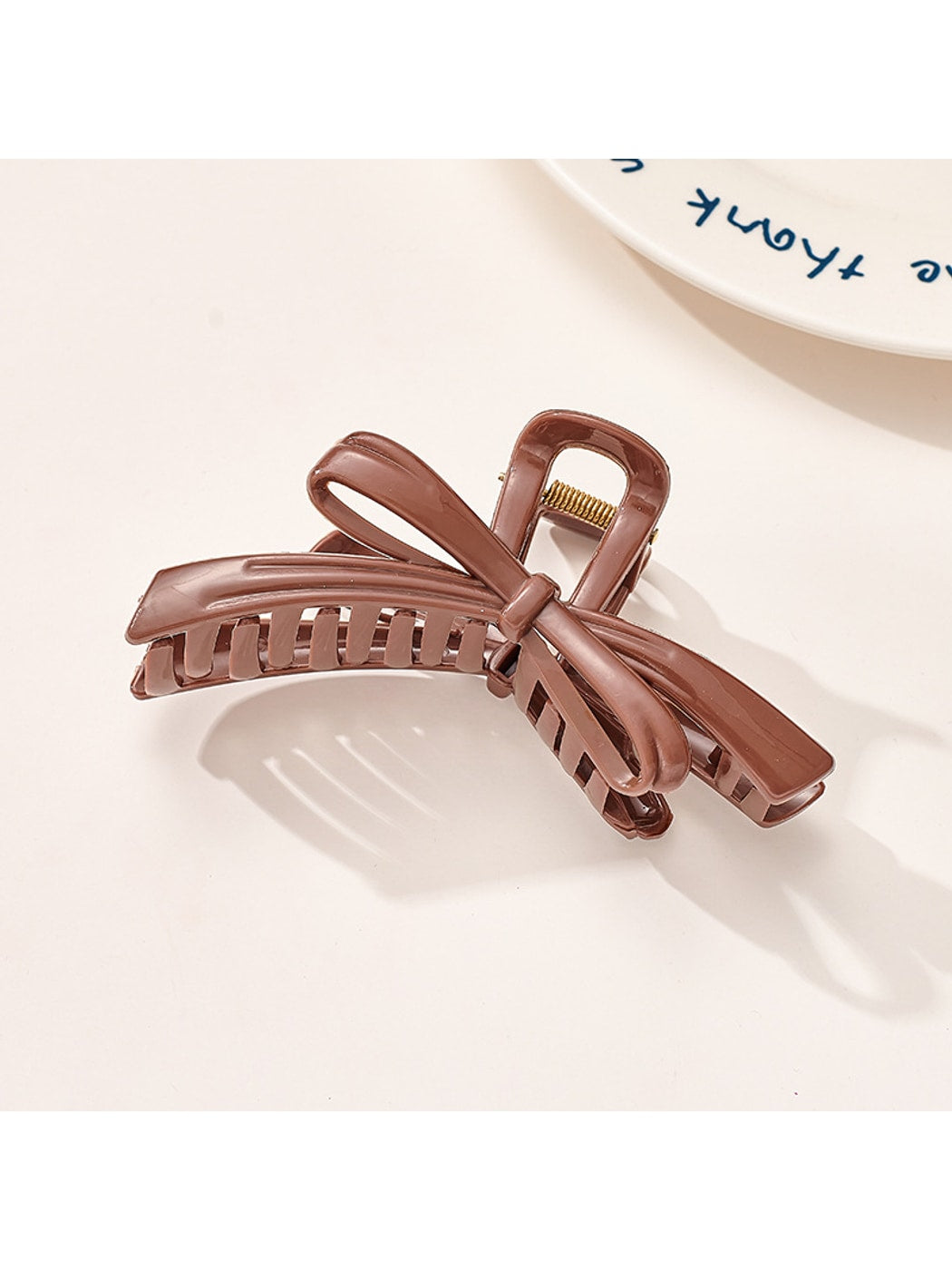 Beau - Curved Plastic Bow Hair Styling Claw Clip