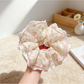 Gifty - Sweet Floral Print Lace Trim Scrunchie