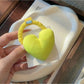 Gifty - Padded Heart Polyester Fabric Hair Tie