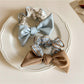 Gifty - Striped Contrast Bow High Elastic Scrunchie