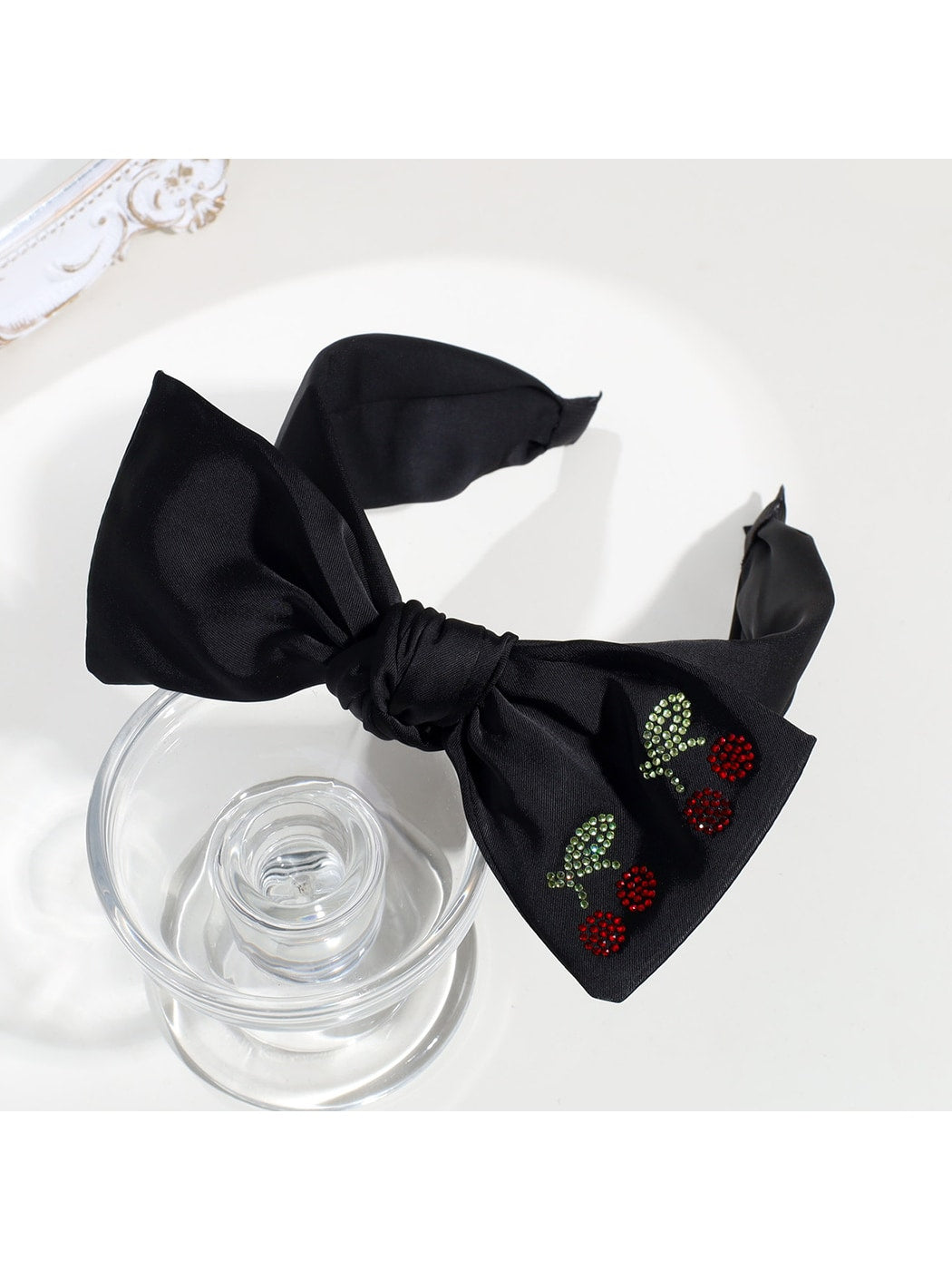 Gifty - Minimalist Cherry Detail Bow Knot Headband