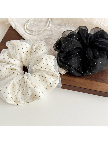 Gifty - Double Layer Polka Dot Mesh Scrunchie