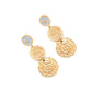 Earedge - Baroque Inspired Long Drop Alloy Earrings