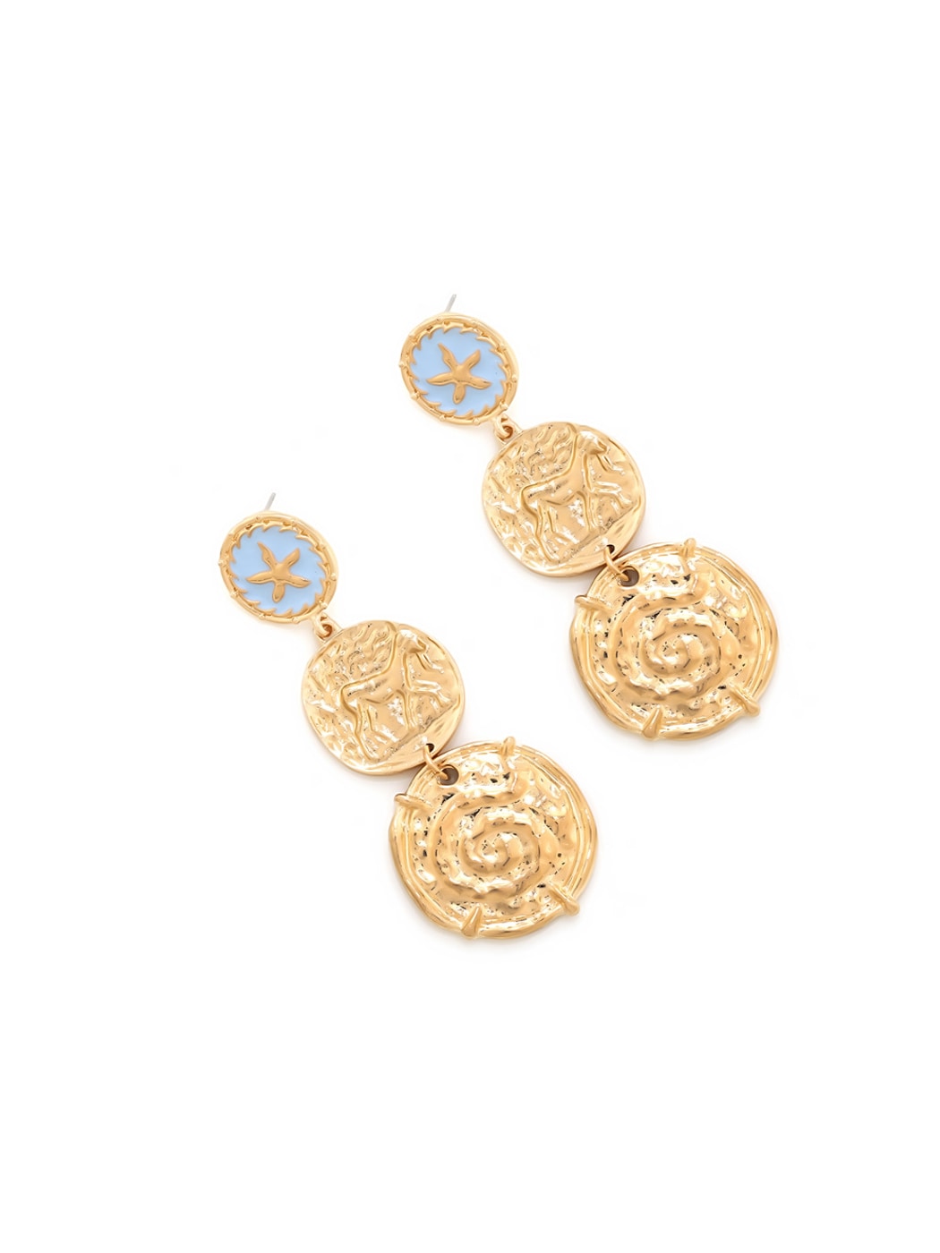 Earedge - Baroque Inspired Long Drop Alloy Earrings