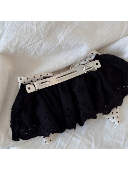 Beau - Irregular Lace Bow Design Hair Clip