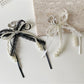 Keypus - Beaded Trim Lace Bow Decorative Bag Charm Keychain