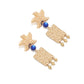 Earedge - Ocean Style Starfish Ball Tassel Earrings