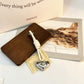 Keypus - Minimalist Heart Pendant Faux Leather Keychain