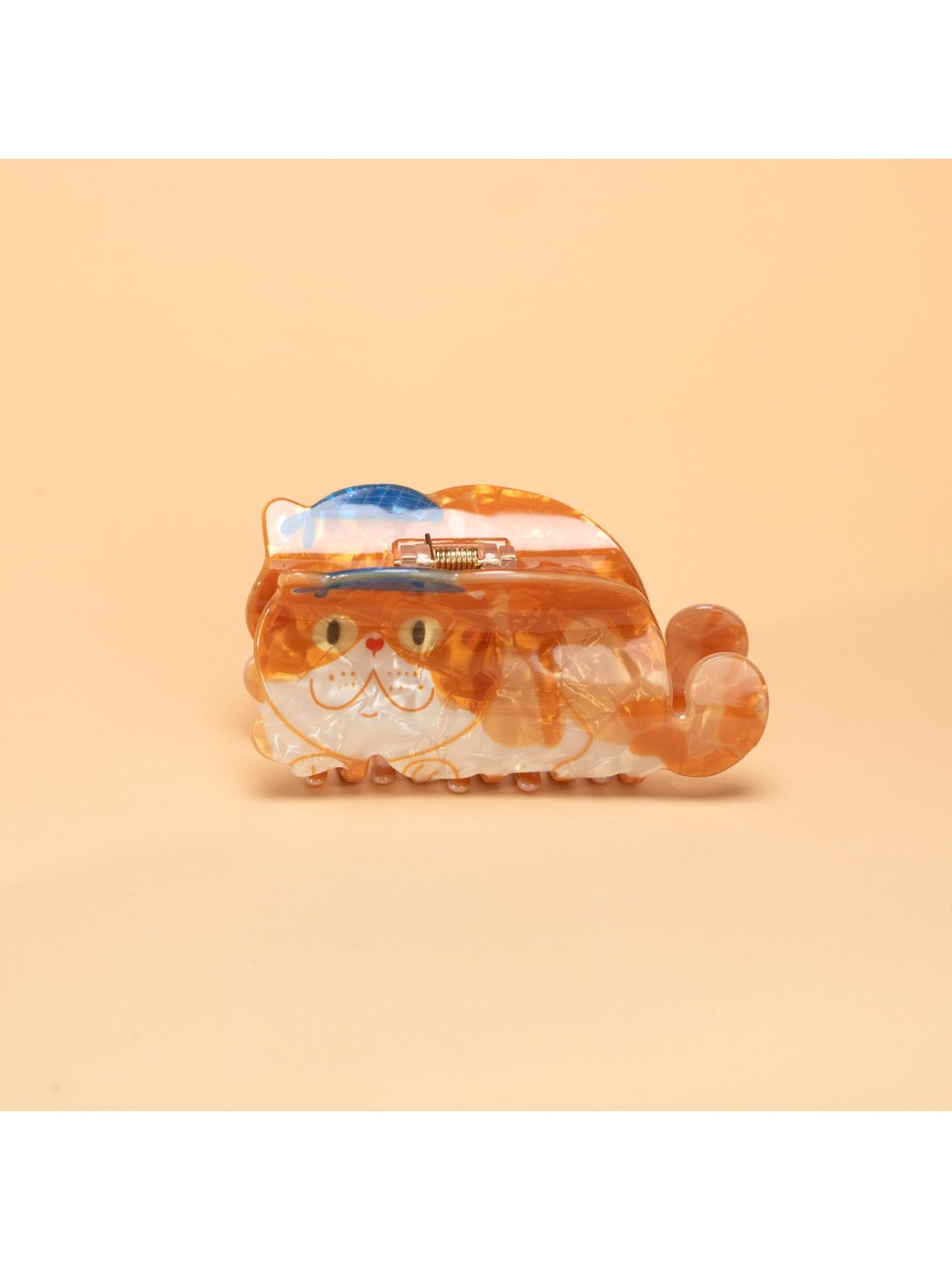 Beau - Cute Orange Acrylic Animal Hair Clip