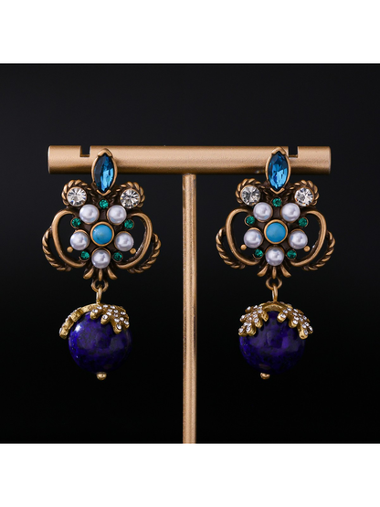 Earedge - Retro Round Accent Geometric Stud Earrings