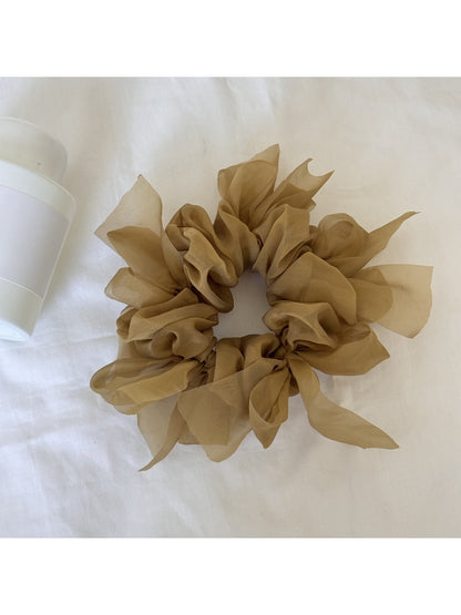 Gifty - Polyester Bow Detail Round Scrunchie Hair Tie