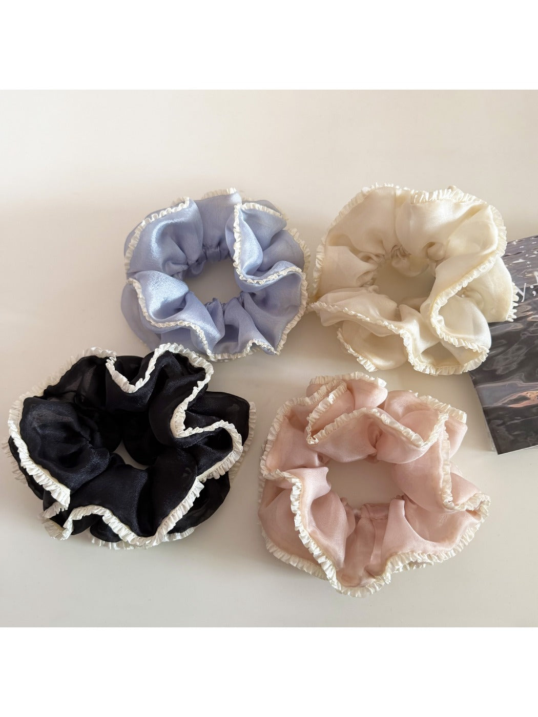 Gifty - Elegant Double Layer Ruched Scrunchie