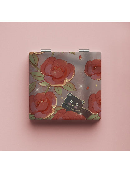 Mirroray - Vintage Rose Illustration Vanity Mirror