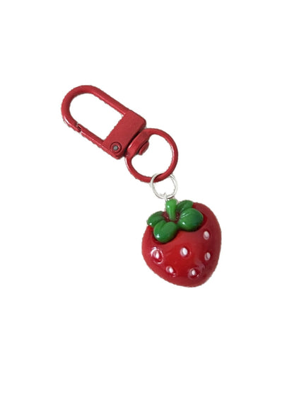 Keypus - Cute Strawberry Fruit Charm Alloy Keychain
