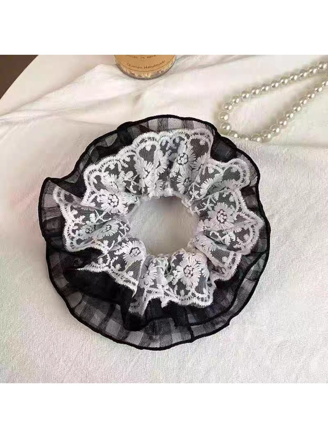 Gifty - Plaid Bow Lace Hair Ties