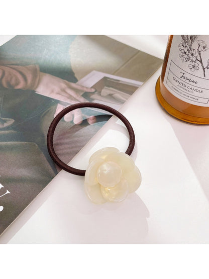 Gifty - Acetate Flower Hair Tie for High Ponytail Bun