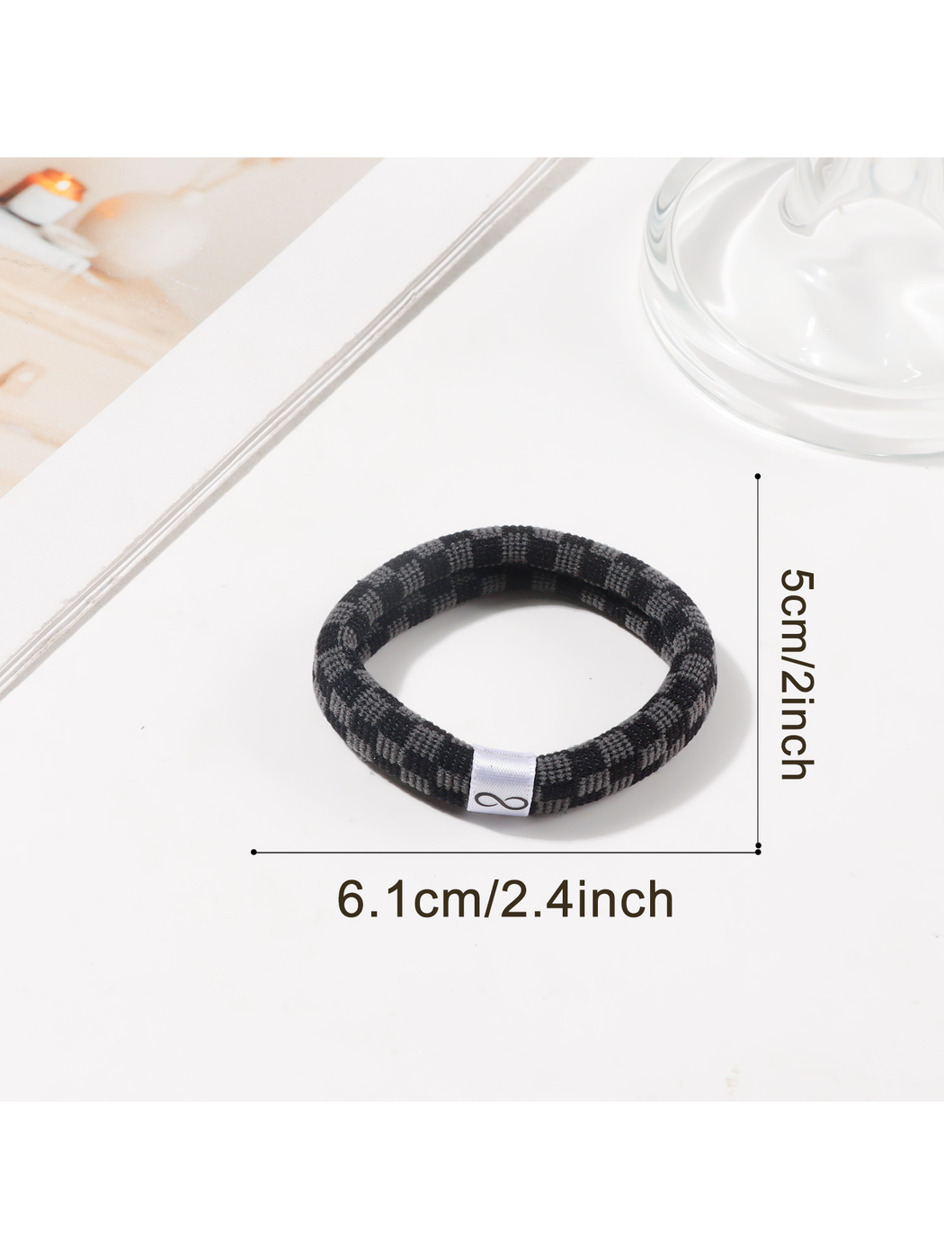 Gifty - Plaid High Elasticity Ponytail Hair Tie