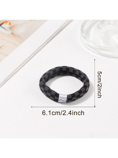 Gifty - Plaid High Elasticity Ponytail Hair Tie
