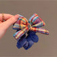 Gifty - Colorful Checkered Bow Scrunchie Hair Ring