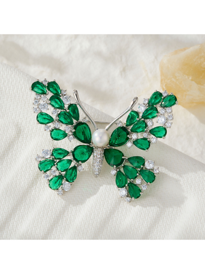 Brovia - Plated Butterfly Decorative Pin Brooch