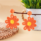 Earedge - Bohemian Floral Petal Raffia Stud Earrings