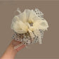 Gifty - Polka Dot Mesh Bow Ponytail Scrunchie