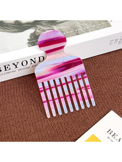 Camerow - Fashionable Marble Pattern Acetate Hair Comb