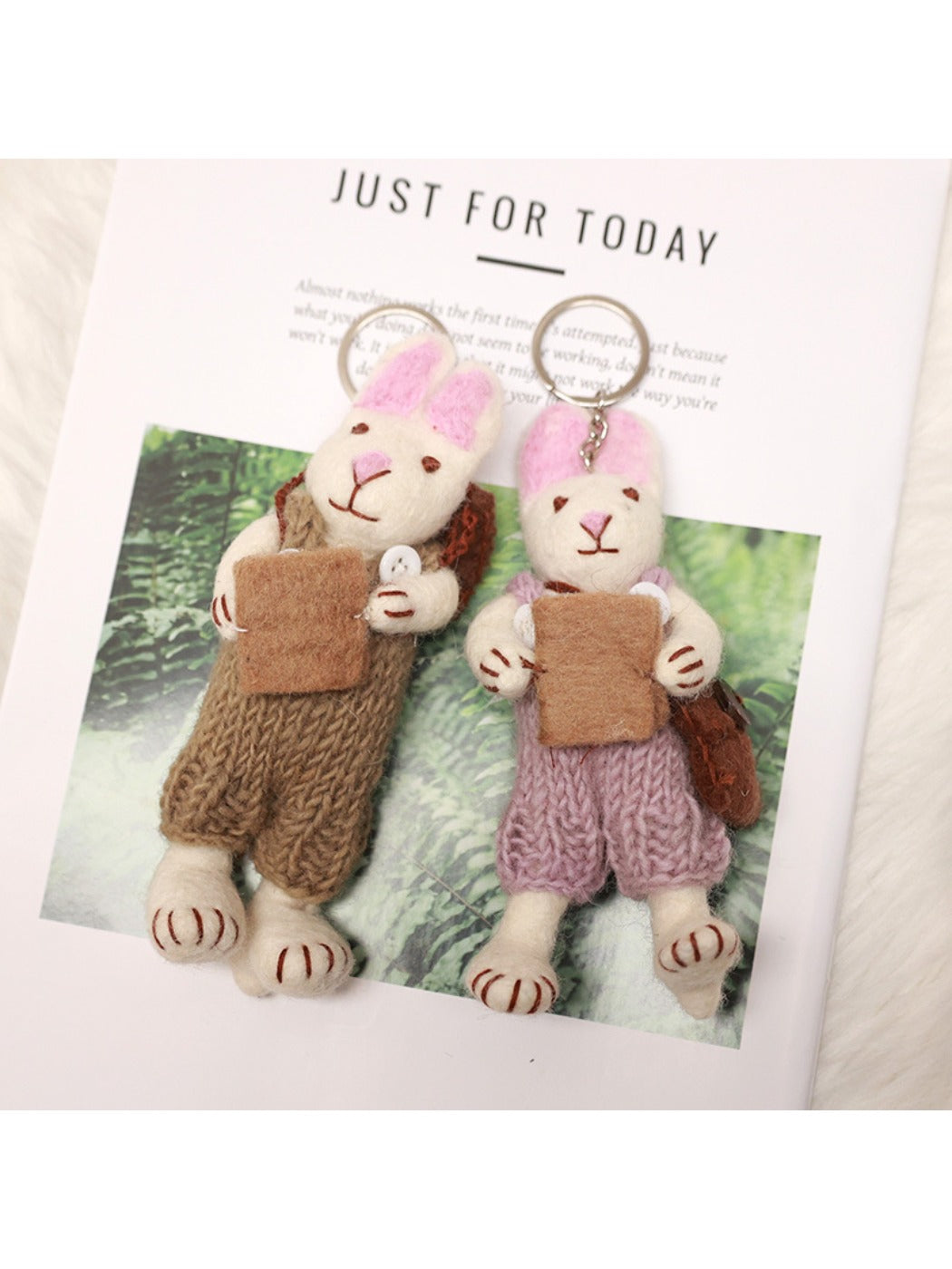 Feltery - Cute 3D Bunny Keychain Bag Charm Gift