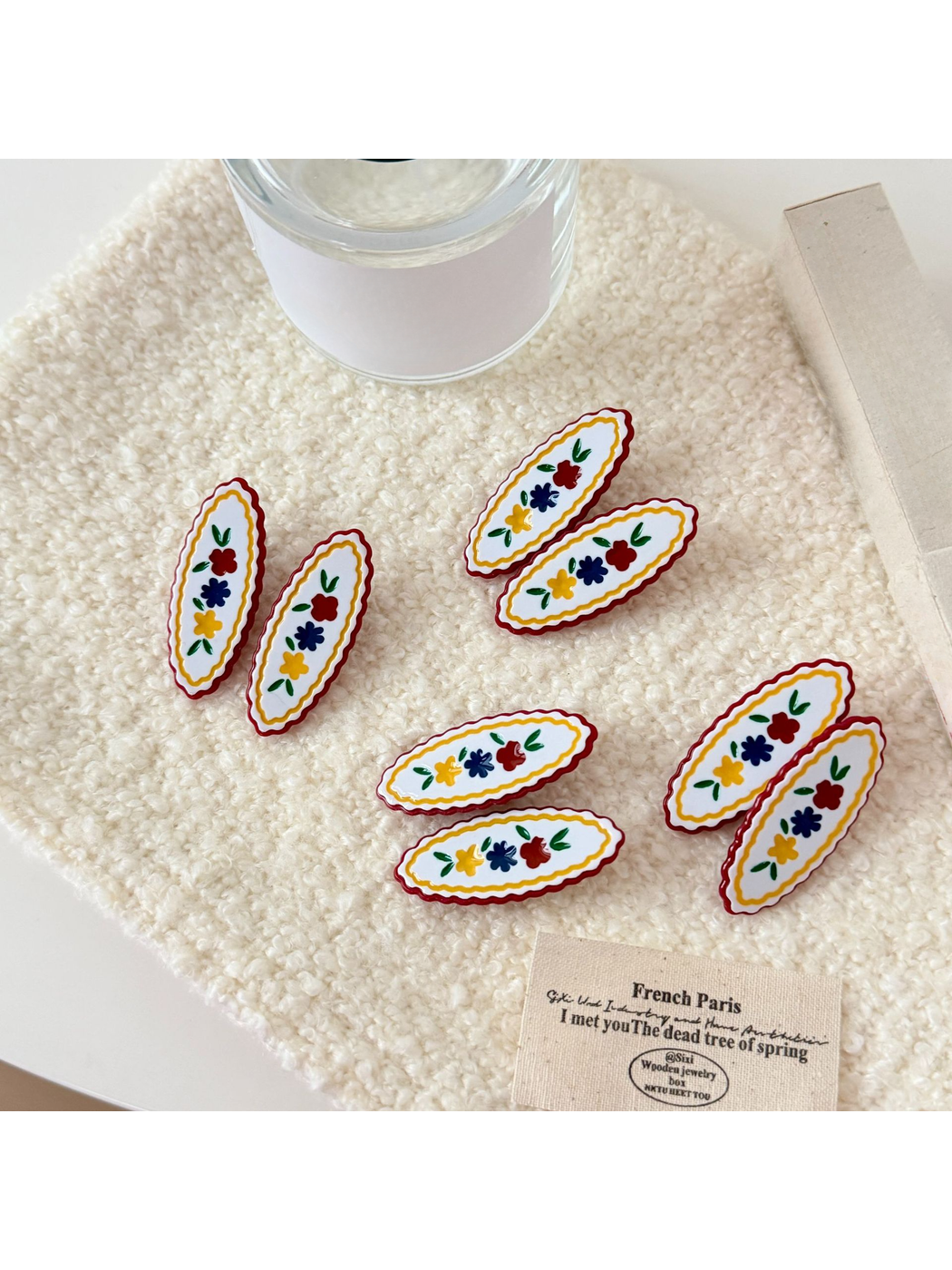 Beau - Oval Floral Duckbill Hair Clip